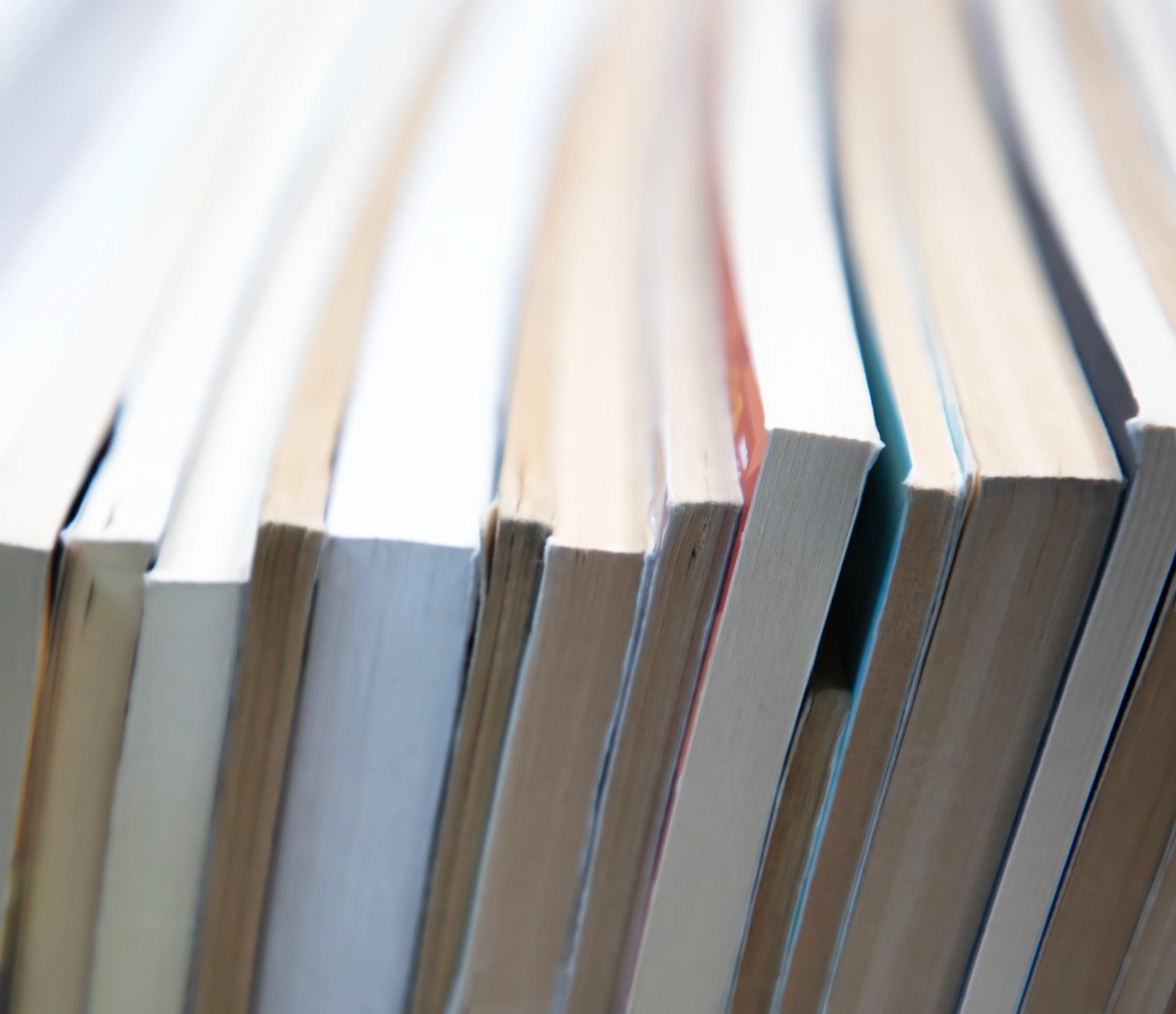Books displayed in a neat stack
