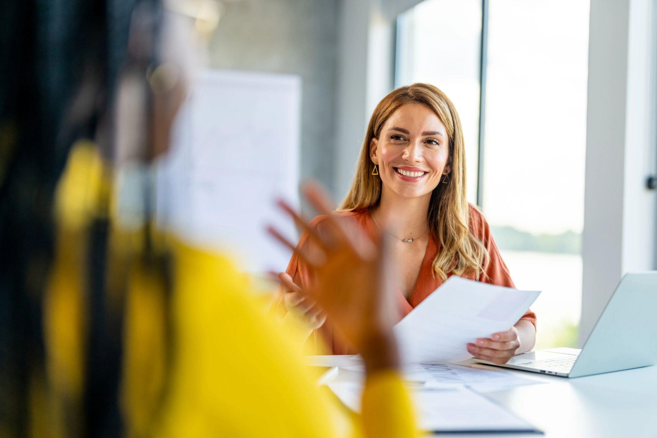 Coaching conversation in an office setting