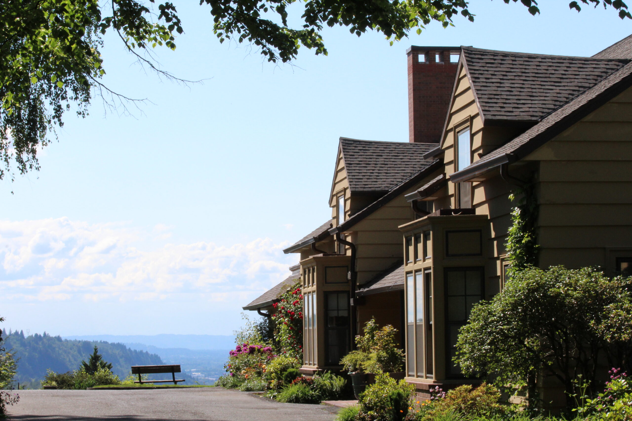 Menucha Retreat & Conference Center building overlooking the Columbia River Gorge
